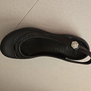 Crocs Women's Black Kadee Slingback Croslite Slip On Ballet Flats Size 6